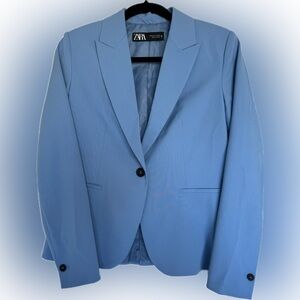 Zara cornflower blue blazer - never worn.